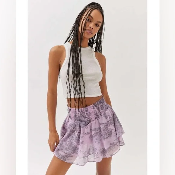 Purple Ruffle Skirt Urban Outfitters Urban Outfitters Shorts Urban
